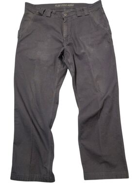 Duluth Trading 38 x 30 Gray Flex Fire Hose Relaxed Fit Pants Work Wear